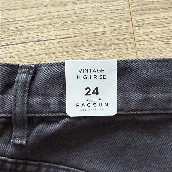 PacSun Charcoal Frayed Jean Shorts - Picture 6 of 8